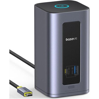 Baseus - Station d'accueil Nomos NU1 Air (B0114400) - 12 ports, 10Gbps, 100W PD, écrans 4K - Grey (USB-C, 12 ports), Station d’accueil + hub USB, Argent, Gris - Publicité Baseus - Station d'accueil Nomos NU1 Air (B0114400) - 12 ports, 10Gbps, 100W PD, écrans 4K - Grey (USB-C, 12 ports), Station d’accueil + hub USB, Argent, Gris - Publicité