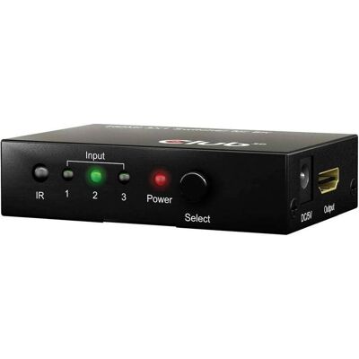 Club 3D Club3D HDMI Switchbox 3 entrées -> 1 sortie 8K60Hz UHD retail, Hub - Publicité Club 3D Club3D HDMI Switchbox 3 entrées -> 1 sortie 8K60Hz UHD retail, Hub - Publicité
