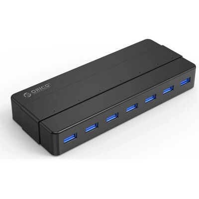 Orico Converter Hub H7928-U3-V1 7x USB-A 3.0 - black (USB-A, 7 ports), Station d’accueil + hub USB, Noir - Publicité Orico Converter Hub H7928-U3-V1 7x USB-A 3.0 - black (USB-A, 7 ports), Station d’accueil + hub USB, Noir - Publicité