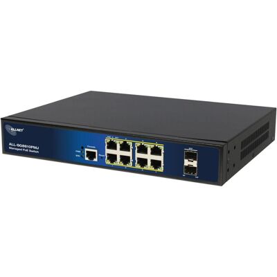 Allnet Switch full managed Layer2+ 10 Port &bull 8x GbE &bull PoE Budget 130W &bull 8x PoE at &bull (10 ports), Switch réseau, Noir - Publicité Allnet Switch full managed Layer2+ 10 Port &bull 8x GbE &bull PoE Budget 130W &bull 8x PoE at &bull (10 ports), Switch réseau, Noir - Publicité