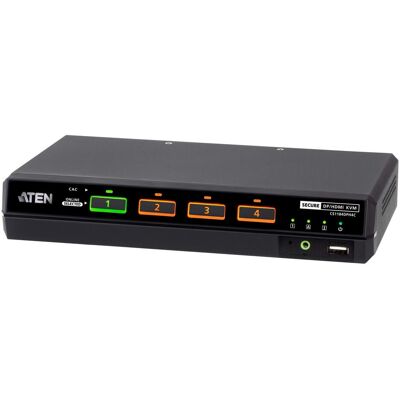 Aten CS1184DPH4C 4-Port USB 5K DP/HDMI Universal Secure KVM Switch, Commutateur KVM, Noir - Publicité Aten CS1184DPH4C 4-Port USB 5K DP/HDMI Universal Secure KVM Switch, Commutateur KVM, Noir - Publicité
