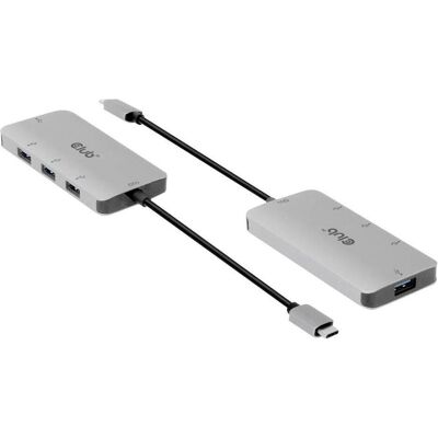 Club 3D Hub USB (USB-C, 4 ports), Station d’accueil + hub USB, Noir, Argent - Publicité Club 3D Hub USB (USB-C, 4 ports), Station d’accueil + hub USB, Noir, Argent - Publicité