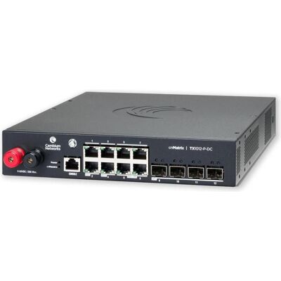 Cambium Networks cnMatrix Commutateur TX1012-P-DC (8 ports), Switch réseau, Noir - Publicité Cambium Networks cnMatrix Commutateur TX1012-P-DC (8 ports), Switch réseau, Noir - Publicité