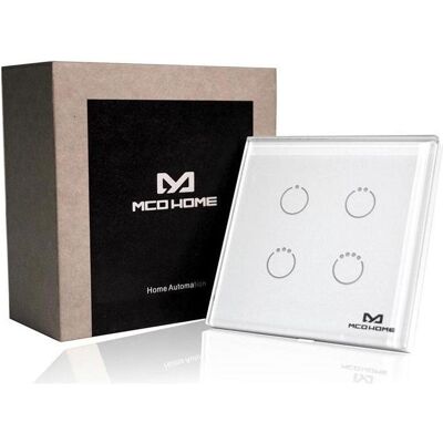 MCO Home MCOETPS314 700 - Commutateur tactile en verre GEN5 (4 commutateurs), norme britannique, série 700 (4 ports), Switch réseau, Noir - Publicité MCO Home MCOETPS314 700 - Commutateur tactile en verre GEN5 (4 commutateurs), norme britannique, série 700 (4 ports), Switch réseau, Noir - Publicité