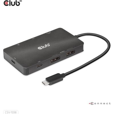 Club 3D CSV-1598 (USB-C, 7 ports), Station d’accueil + hub USB, Noir - Publicité Club 3D CSV-1598 (USB-C, 7 ports), Station d’accueil + hub USB, Noir - Publicité
