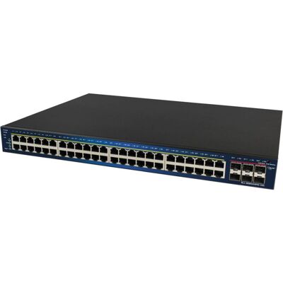 Allnet Commutateur smart managed Layer2 54 Port - 48x 1 GbE - PoE Budget 800W - 48x PoE at - 6x SFP+ - 1 (54 ports), Switch réseau, Noir - Publicité Allnet Commutateur smart managed Layer2 54 Port - 48x 1 GbE - PoE Budget 800W - 48x PoE at - 6x SFP+ - 1 (54 ports), Switch réseau, Noir - Publicité