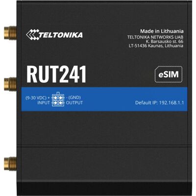 Teltonika RUT241 eSIM, Routeur, Noir - Publicité Teltonika RUT241 eSIM, Routeur, Noir - Publicité