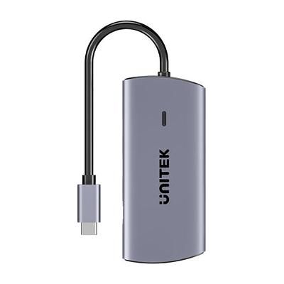 Unitek Hub USB-C 6-en-1 3 ports USB-A 5 Gbps PD 100 W HDMI 4K à 30 Hz RJ45 (USB-C, 6 ports), Station d’accueil + hub USB, Gris - Publicité Unitek Hub USB-C 6-en-1 3 ports USB-A 5 Gbps PD 100 W HDMI 4K à 30 Hz RJ45 (USB-C, 6 ports), Station d’accueil + hub USB, Gris - Publicité
