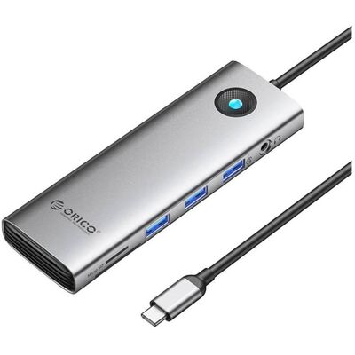 Orico Station d'accueil multifonction Type-C 10in1 HUB (gris) (USB-C, 10 ports), Station d’accueil + hub USB, Gris - Publicité Orico Station d'accueil multifonction Type-C 10in1 HUB (gris) (USB-C, 10 ports), Station d’accueil + hub USB, Gris - Publicité