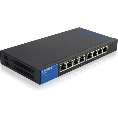 Linksys Lgs108p (8 ports), Switch réseau, Bleu, Noir - Publicité Linksys Lgs108p (8 ports), Switch réseau, Bleu, Noir - Publicité
