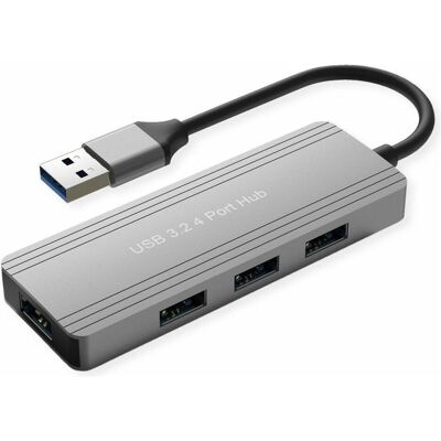 Value USB 3.2 Gen 1 Hub, 4fach (USB-A, 4 ports), Station d’accueil + hub USB, Argent - Publicité Value USB 3.2 Gen 1 Hub, 4fach (USB-A, 4 ports), Station d’accueil + hub USB, Argent - Publicité