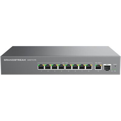 Grandstream GWN7721PE L2 Lite : commutateur géré 2,5G, 8 ports 2,5 GbE, 1 port 10G, 1 port SFP+, PoE++ (8 ports), Switch réseau - Publicité Grandstream GWN7721PE L2 Lite : commutateur géré 2,5G, 8 ports 2,5 GbE, 1 port 10G, 1 port SFP+, PoE++ (8 ports), Switch réseau - Publicité