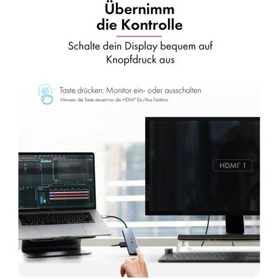 ICY BOX - IB-DK4081-SO - USB-C Station d'accueil - Publicité ICY BOX - IB-DK4081-SO - USB-C Station d'accueil - Publicité