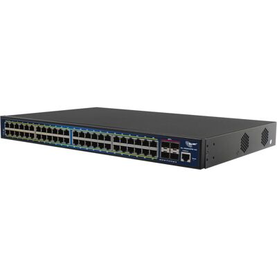 Allnet Switch full managed Layer2+ 52 Port &bull 48x GbE &bull PoE Budget 850W &bull 48x PoE at &bul (52 ports), Switch réseau, Noir - Publicité Allnet Switch full managed Layer2+ 52 Port &bull 48x GbE &bull PoE Budget 850W &bull 48x PoE at &bul (52 ports), Switch réseau, Noir - Publicité