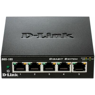 D-Link Interrupteur DGS-105GL 5GE dans le commerce de détail (5 ports), Switch réseau, Noir - Publicité D-Link Interrupteur DGS-105GL 5GE dans le commerce de détail (5 ports), Switch réseau, Noir - Publicité