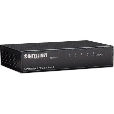 Intellinet Port Gigabit Switch (5 ports), Switch réseau, Noir - Publicité Intellinet Port Gigabit Switch (5 ports), Switch réseau, Noir - Publicité