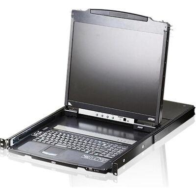 Aten CL5800N KVM-Konsole, 48cm LCD, VGA, PS/2-USB, Peripheral Port, Tastaturlayout US, Commutateur KVM, Noir - Publicité Aten CL5800N KVM-Konsole, 48cm LCD, VGA, PS/2-USB, Peripheral Port, Tastaturlayout US, Commutateur KVM, Noir - Publicité