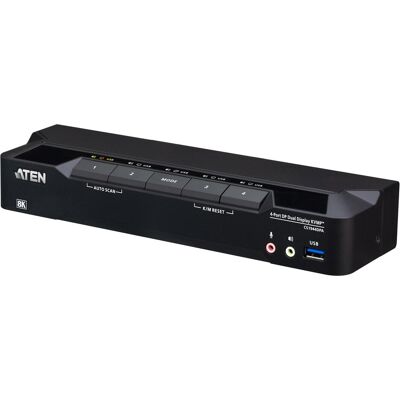 Aten CS1944DPA KVMP-Switch 4-fach Dual-Display, DisplayPort, USB 3.0, 8K, Commutateur KVM, Noir - Publicité Aten CS1944DPA KVMP-Switch 4-fach Dual-Display, DisplayPort, USB 3.0, 8K, Commutateur KVM, Noir - Publicité