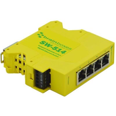 Brainboxes SW-514 Commutateur Ethernet Gigabit 4 Ports - Industriel - Publicité Brainboxes SW-514 Commutateur Ethernet Gigabit 4 Ports - Industriel - Publicité