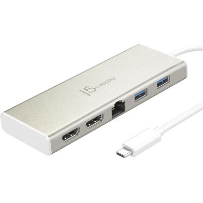 j5Create Mini JCD381 (USB-C, 5 ports), Station d’accueil + hub USB, Beige, Blanc, Argent, Marron - Publicité j5Create Mini JCD381 (USB-C, 5 ports), Station d’accueil + hub USB, Beige, Blanc, Argent, Marron - Publicité