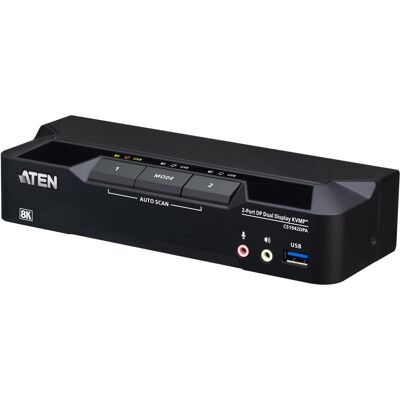 Aten 2-Port USB 3.0 8K DisplayPort, Commutateur KVM, Noir - Publicité Aten 2-Port USB 3.0 8K DisplayPort, Commutateur KVM, Noir - Publicité