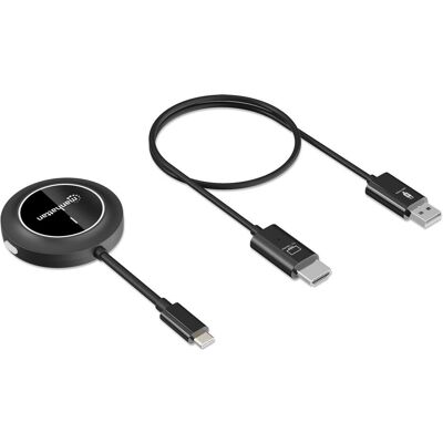 Manhattan 1080p Wireless HDMI-Display-Präsentationsset mit 2 USB-C-Sendemodulen, Hub - Publicité Manhattan 1080p Wireless HDMI-Display-Präsentationsset mit 2 USB-C-Sendemodulen, Hub - Publicité
