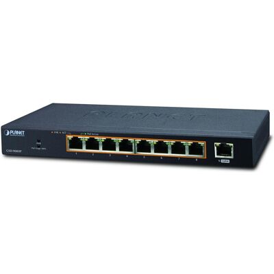 Planet 8 ports 10/100/1000Mbps 802.3at PoE + 1 port (9 ports), Switch réseau, Noir - Publicité Planet 8 ports 10/100/1000Mbps 802.3at PoE + 1 port (9 ports), Switch réseau, Noir - Publicité