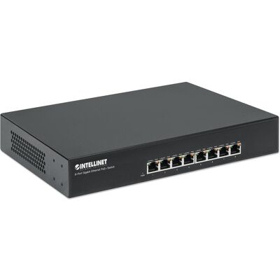 Intellinet Commutateur Gigabit de bureau (8 ports), Switch réseau, Noir - Publicité Intellinet Commutateur Gigabit de bureau (8 ports), Switch réseau, Noir - Publicité