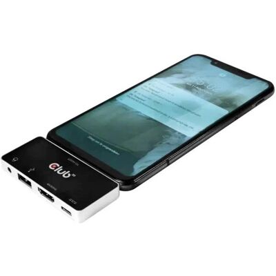 Club 3D CSV-1591 (USB-C, 4 ports), Station d’accueil + hub USB, Blanc, Noir - Publicité Club 3D CSV-1591 (USB-C, 4 ports), Station d’accueil + hub USB, Blanc, Noir - Publicité