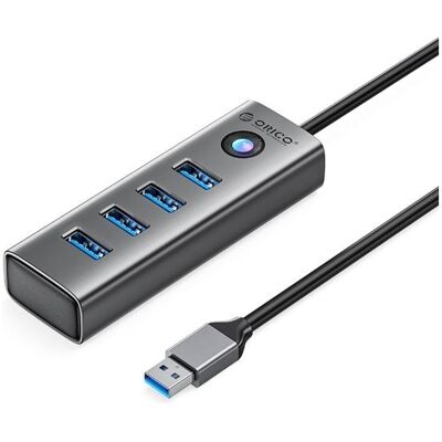 Orico Converter Hub PDD4U-U3 4x USB-A 3.0 - gray (USB-A, 4 ports), Station d’accueil + hub USB, Gris - Publicité Orico Converter Hub PDD4U-U3 4x USB-A 3.0 - gray (USB-A, 4 ports), Station d’accueil + hub USB, Gris - Publicité