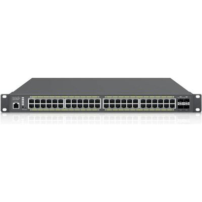 EnGenius Commutateur géré dans le cloud 48 ports GbE PoE+ 740W, 4x SFP+, L2+, ECS1552FP (52 ports), Switch réseau, Noir - Publicité EnGenius Commutateur géré dans le cloud 48 ports GbE PoE+ 740W, 4x SFP+, L2+, ECS1552FP (52 ports), Switch réseau, Noir - Publicité