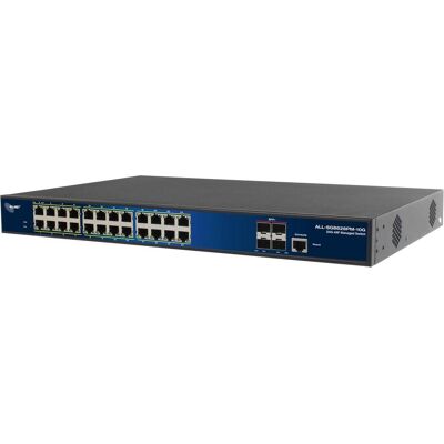 Allnet Switch full managed Layer2+ 24 Port &bull 24x GbE &bull PoE Budget 370W &bull 24x PoE at &bul (24 ports), Switch réseau, Noir - Publicité Allnet Switch full managed Layer2+ 24 Port &bull 24x GbE &bull PoE Budget 370W &bull 24x PoE at &bul (24 ports), Switch réseau, Noir - Publicité