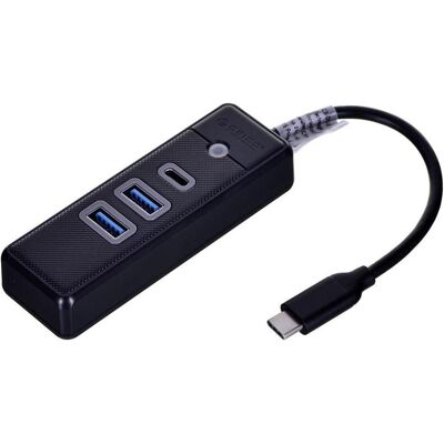 Orico Adaptateur Hub USB-C vers 2x USB 3.0 + USB-C, 5 Gbps, 0.15m (Noir) (USB-C, 3 ports), Station d’accueil + hub USB, Noir - Publicité Orico Adaptateur Hub USB-C vers 2x USB 3.0 + USB-C, 5 Gbps, 0.15m (Noir) (USB-C, 3 ports), Station d’accueil + hub USB, Noir - Publicité