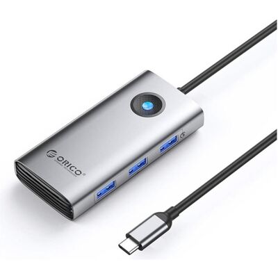 Orico USB-C 6w1 3 ports USB-A 3.0 1 port USB-C PD 100 W 1 port HDMI 4K 30 Hz 1 port RJ45 Ethernet (USB-C, 6 ports), Station d’accueil + hub USB, Gris - Publicité Orico USB-C 6w1 3 ports USB-A 3.0 1 port USB-C PD 100 W 1 port HDMI 4K 30 Hz 1 port RJ45 Ethernet (USB-C, 6 ports), Station d’accueil + hub USB, Gris - Publicité