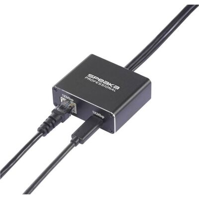 SpeaKa Professional SP-GNS-200 Netzwerkadapter/Hub 1 GBit/s USB-C, RJ45 (RJ45, USB-C, RJ45 (1x)), Adaptateur réseau, Noir - Publicité SpeaKa Professional SP-GNS-200 Netzwerkadapter/Hub 1 GBit/s USB-C, RJ45 (RJ45, USB-C, RJ45 (1x)), Adaptateur réseau, Noir - Publicité