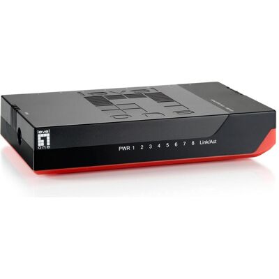 LevelOne GSW-0807v5 (8 ports), Switch réseau, Noir - Publicité LevelOne GSW-0807v5 (8 ports), Switch réseau, Noir - Publicité