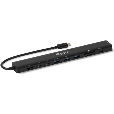 Club 3D Club3D Tragbare Docking USB-C ->2xUSB-C/3xUSB-A/HDMI/SD BK retail (USB-C, 10 ports), Station d’accueil + hub USB, Noir - Publicité Club 3D Club3D Tragbare Docking USB-C ->2xUSB-C/3xUSB-A/HDMI/SD BK retail (USB-C, 10 ports), Station d’accueil + hub USB, Noir - Publicité