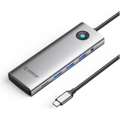 Orico Station d'accueil multifonction Type-C 10in1 HUB (gris) (USB-C, 10 ports), Station d’accueil + hub USB, Gris - Publicité Orico Station d'accueil multifonction Type-C 10in1 HUB (gris) (USB-C, 10 ports), Station d’accueil + hub USB, Gris - Publicité