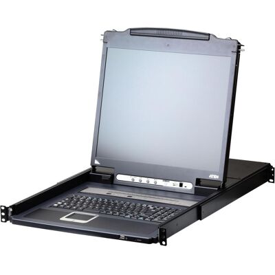 Aten CL5716IM CH Commutateur KVM over IP 16 ports 17"-LCD (PS/2-USB VGA) Disposition CH, Commutateur KVM, Noir - Publicité Aten CL5716IM CH Commutateur KVM over IP 16 ports 17"-LCD (PS/2-USB VGA) Disposition CH, Commutateur KVM, Noir - Publicité