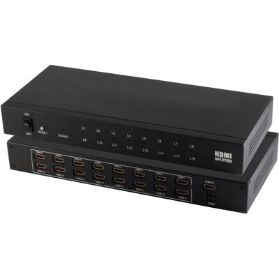 Shiverpeaks S/CONN Splitter HDMI - 16 Ports, 4K, Métal, Noir - Publicité Shiverpeaks S/CONN Splitter HDMI - 16 Ports, 4K, Métal, Noir - Publicité