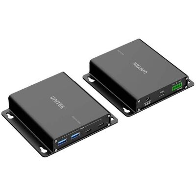 Unitek HUB USB Przedłużacz USB 5 Gb/s 100 m przez Ethernet z hubem (USB-A, 4 ports), Station d’accueil + hub USB, Noir - Publicité Unitek HUB USB Przedłużacz USB 5 Gb/s 100 m przez Ethernet z hubem (USB-A, 4 ports), Station d’accueil + hub USB, Noir - Publicité