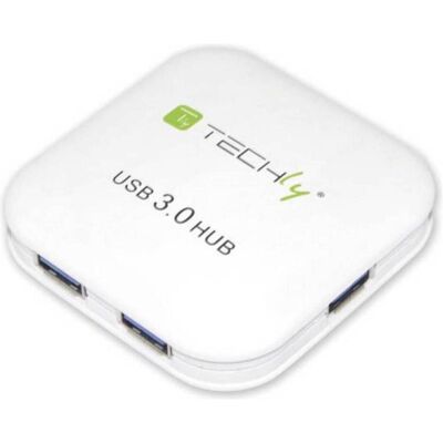 Techly IUSB3-HUB4-WH (Micro USB, 4 ports), Station d’accueil + hub USB, Blanc - Publicité Techly IUSB3-HUB4-WH (Micro USB, 4 ports), Station d’accueil + hub USB, Blanc - Publicité