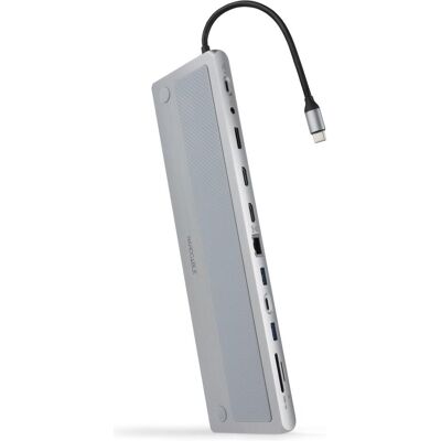 Nanocable USB-C 3.1 10.16.1012 Portable Docking Station (Grey) (USB-C), Station d’accueil + hub USB, Gris - Publicité Nanocable USB-C 3.1 10.16.1012 Portable Docking Station (Grey) (USB-C), Station d’accueil + hub USB, Gris - Publicité