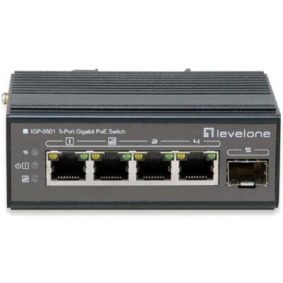 LevelOne Switch 5Port Gigabit PoE DIN-Rail,-30°C to 65°C (5 ports), Switch réseau, Noir - Publicité LevelOne Switch 5Port Gigabit PoE DIN-Rail,-30°C to 65°C (5 ports), Switch réseau, Noir - Publicité