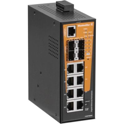 Weidmüller 3109760000 IE-SW-AL12M-8GTPOE-4GESFP-120W Netzwerk Switch 10 / 100 / (8 ports), Switch réseau, Noir - Publicité Weidmüller 3109760000 IE-SW-AL12M-8GTPOE-4GESFP-120W Netzwerk Switch 10 / 100 / (8 ports), Switch réseau, Noir - Publicité