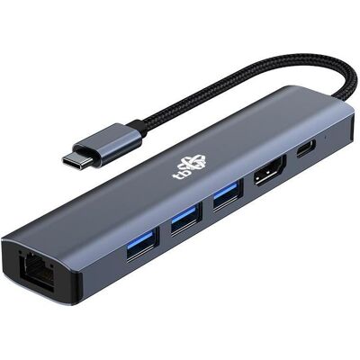 IBM USB-C-Hub-Adapter 6-in-1 (USB-C, 6 ports), Station d’accueil + hub USB, Gris - Publicité IBM USB-C-Hub-Adapter 6-in-1 (USB-C, 6 ports), Station d’accueil + hub USB, Gris - Publicité