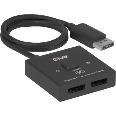 Club 3D Club3D Switch DisplayPort 2-in-1 Bi-Direktional 8K, Hub - Publicité Club 3D Club3D Switch DisplayPort 2-in-1 Bi-Direktional 8K, Hub - Publicité