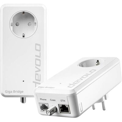 Devolo Giga Bridge Coax (1000 Mbit/s), CPL - Publicité Devolo Giga Bridge Coax (1000 Mbit/s), CPL - Publicité