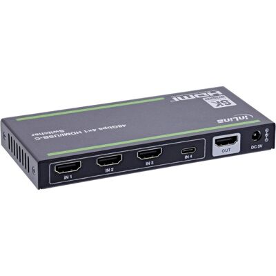InLine HDMI Switch, 4-fach, 48Gb/s, 8K@60Hz, mit USB-C, Hub - Publicité InLine HDMI Switch, 4-fach, 48Gb/s, 8K@60Hz, mit USB-C, Hub - Publicité