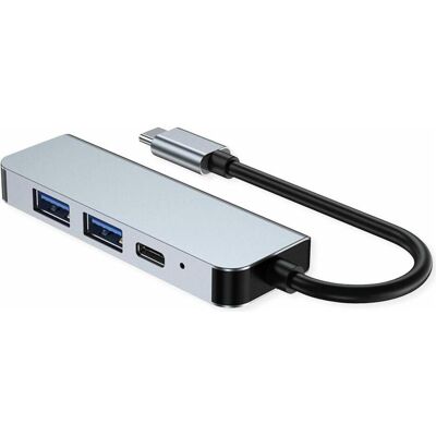 Value USB C Dockingstation 4-in-1, 4K30 1xHDMI, 2xUSB-A(2.0/3.0), 1xC PD (USB-C, 4 ports), Station d’accueil + hub USB, Gris - Publicité Value USB C Dockingstation 4-in-1, 4K30 1xHDMI, 2xUSB-A(2.0/3.0), 1xC PD (USB-C, 4 ports), Station d’accueil + hub USB, Gris - Publicité